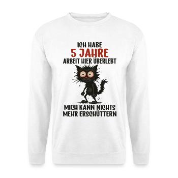5 Year Company Anniversary Service Anniversary Work - Unisex Sweatshirt - white - Front