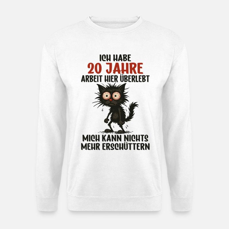 20 Jähriges Firmenjubiläum Dienstjubiläum Arbeit - Unisex Pullover - Weiß