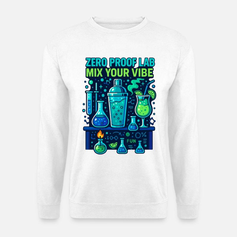 zero proof lab, mocktail chemie - Unisex Pullover - Weiß