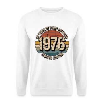 50 Geburtstag Vintage Shirt – 1976 Retro Geschenk - Unisex Pullover - Weiß - Vorne