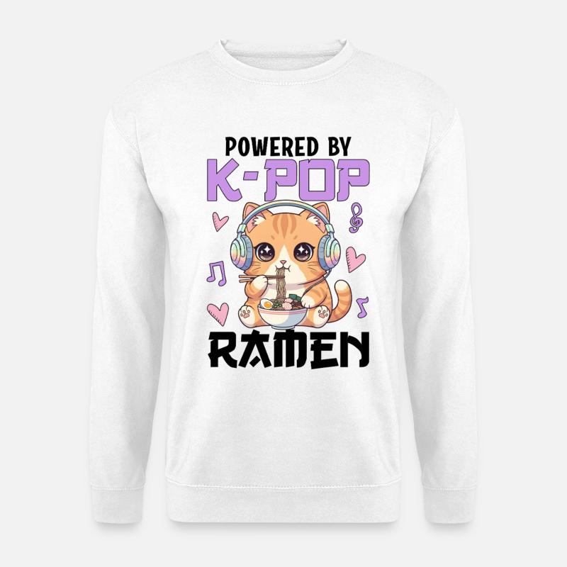 Propulsé par des ramen K-Pop - Sweat-shirt Unisexe - blanc