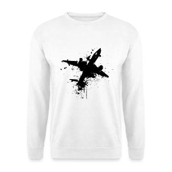 Flugzeug Zeichnung - Unisex Pullover - Weiß - Vorne