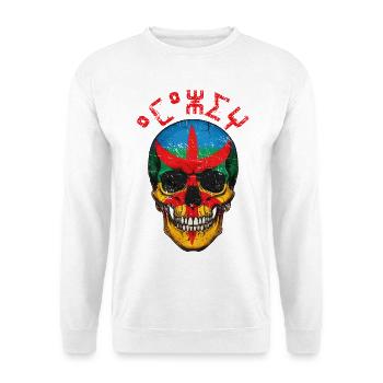 Amazigh Skull – Berber Pride Tifinagh T-Shirt - Unisex Pullover - Weiß - Vorne