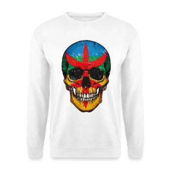 Colorful Berber flag skull - berber skull - Unisex Sweatshirt - white - Front