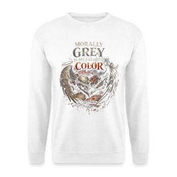 Romance sombre Le gris moralement est ma couleur préférée - Sweat-shirt Unisexe - blanc - Devant