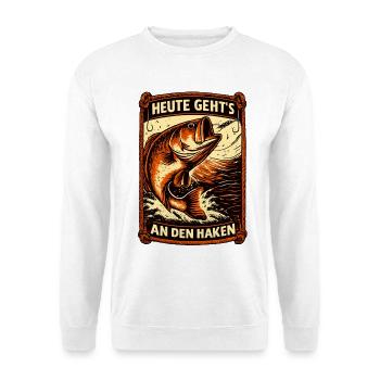 Angler saying: Today it's time to hook - Unisex Sweatshirt - white - Front
