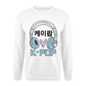 K Pop 케이팝 - Sweat-shirt Unisexe - blanc - Devant