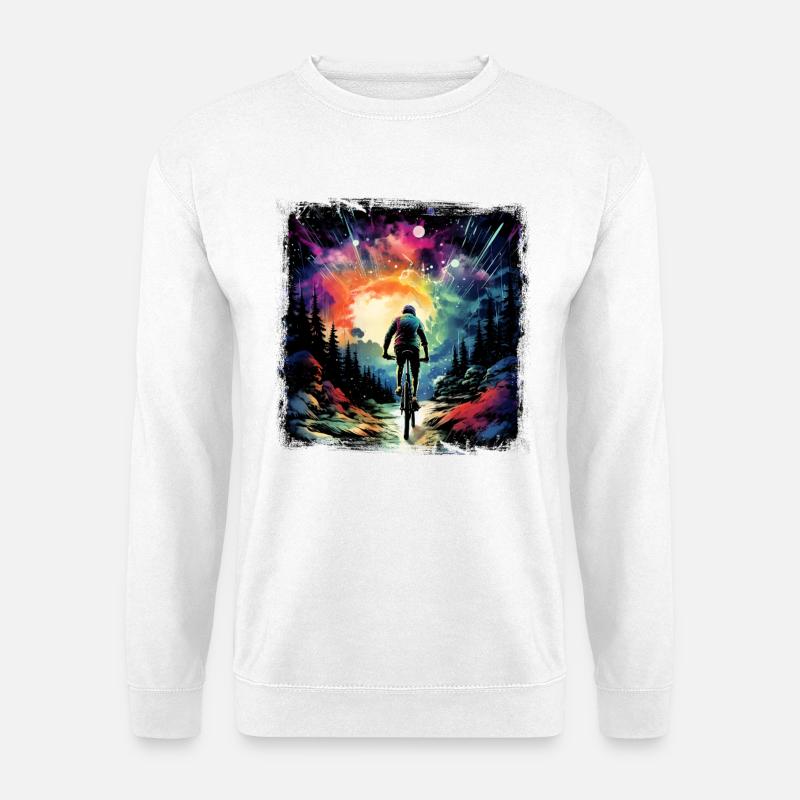 Mountainbike Retro - Unisex Pullover - Weiß