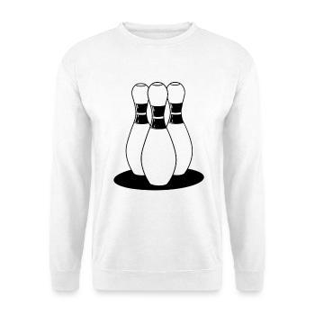 Bowling Cartoon Look - Unisex Pullover - Weiß - Vorne