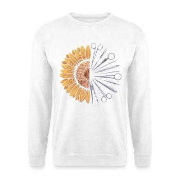 Sunflower meets surgery - Unisex Sweatshirt - white - Front