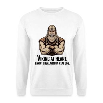 Légende viking viking marin Odin Raven Fighter - Sweat-shirt Unisexe - blanc - Devant