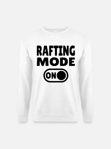 Rafting Mode ON – Wildwasser im Schlauchboot - Unisex Pullover - Weiß