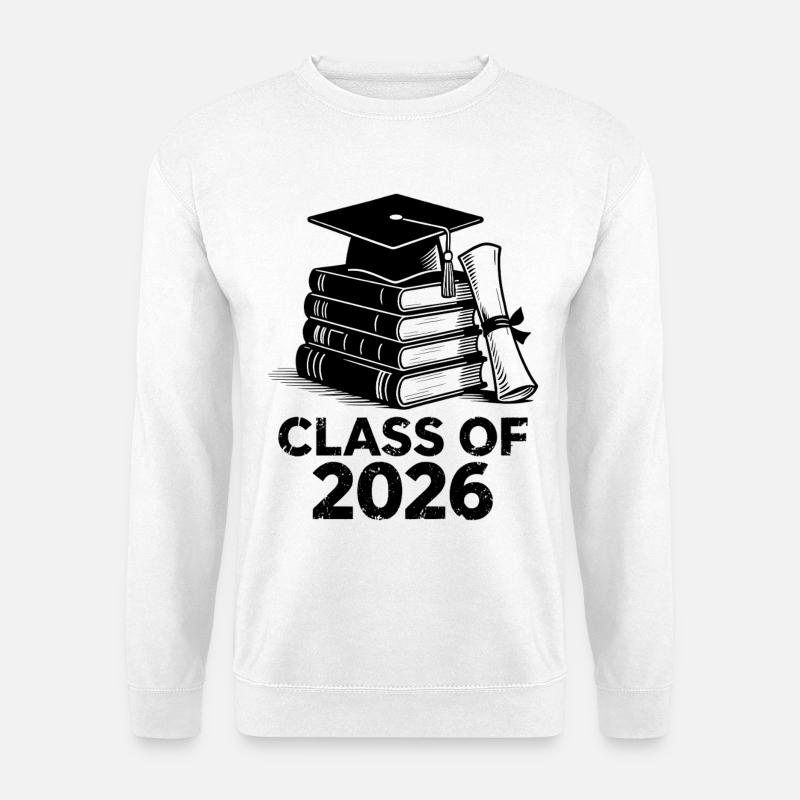 CLASS OF 2026 Absolventen Studium Abitur - Unisex Pullover - Weiß