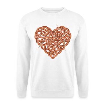 Crochet Lover Heart Yarn Hooks Funny Crochet - Unisex Sweatshirt - white - Front