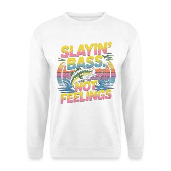 Skillin Bass Not Feelings Chestny Bass Pêcheur - Sweat-shirt Unisexe - blanc - Devant
