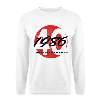 40e anniversaire 1986 cadeau pour hommes et femmes - Sweat-shirt Unisexe - blanc - Devant