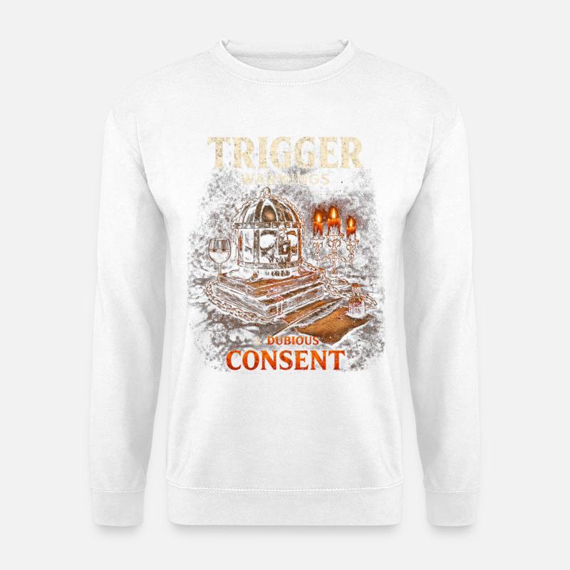 Dark Romance Booktok Trigger Warnings - Unisex Sweatshirt - white