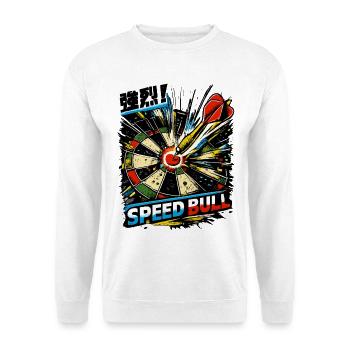 Speed Bull Dart – Hits in the Bullseye - Unisex Sweatshirt - white - Front