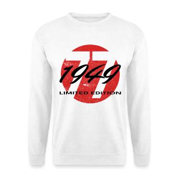 77e anniversaire 1949 cadeau pour hommes et femmes - Sweat-shirt Unisexe - blanc - Devant