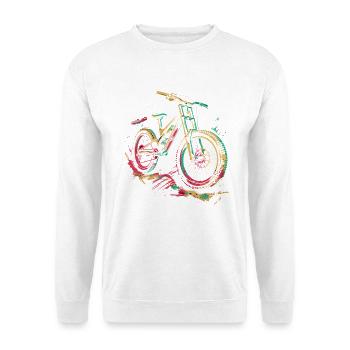 VTT rétro - Sweat-shirt Unisexe - blanc - Devant