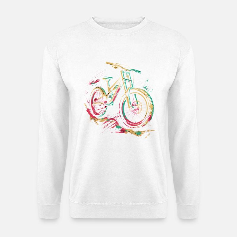 Mountainbiking Retro - Unisex Pullover - Weiß