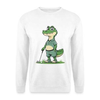 Alligator Golfheld im Casual-Look - Unisex Pullover - Weiß - Vorne