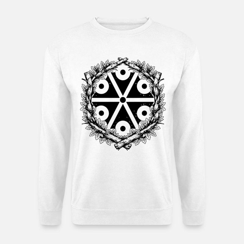 Perun Symbol slawischer Donnergott - Unisex Pullover - Weiß