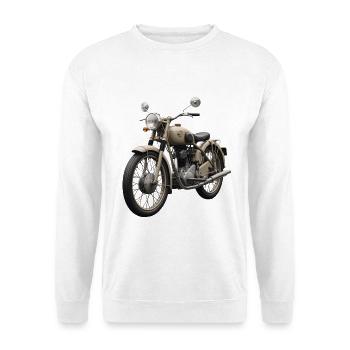 Moto vintage beige rétro - Sweat-shirt Unisexe - blanc - Devant