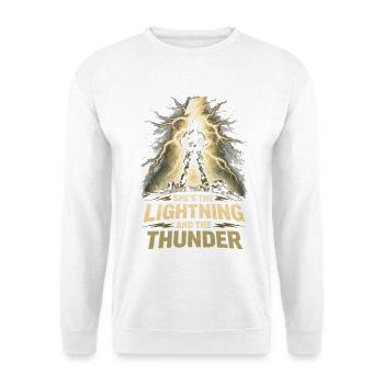 Soldier She's The Lightning And The Thunder - Unisex Sweatshirt - white - Front