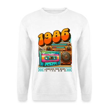 1986 Legends Are Born In The 80s Retro - Unisex Pullover - Weiß - Vorne