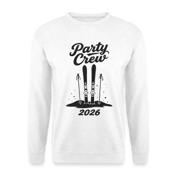Party Crew 2026 Skifahren Après-Ski Gruppe - Unisex Pullover - Weiß - Vorne