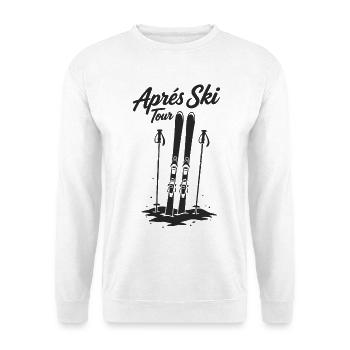 Groupe vacances d’hiver après ski ski - Sweat-shirt Unisexe - blanc - Devant