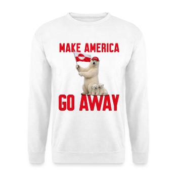 Faites disparaître l’Amérique ! Déclaration du Groenland contre les États-Unis - Sweat-shirt Unisexe - blanc - Devant