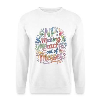 Nurse Practitioner NP Making Miracles Nursing - Unisex Pullover - Weiß - Vorne