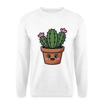 Kawaii Cactus - Unisex Pullover - Weiß - Vorne