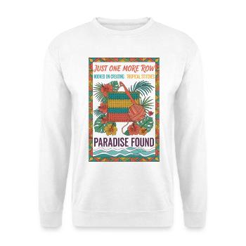 Encore un rang : le paradis a trouvé les amoureux du crochet - Sweat-shirt Unisexe - blanc - Devant