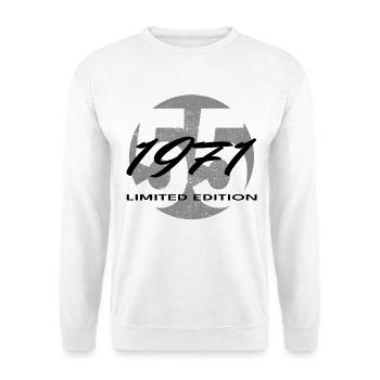 55e anniversaire 1971 cadeau pour hommes et femmes - Sweat-shirt Unisexe - blanc - Devant