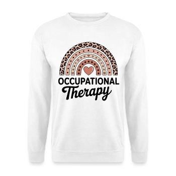 Regenbogen Herz Therapie Motiv - Unisex Pullover - Weiß - Vorne