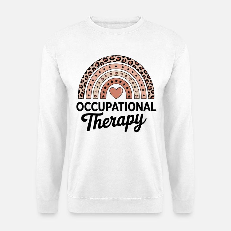 Regenbogen Herz Therapie Motiv - Unisex Pullover - Weiß
