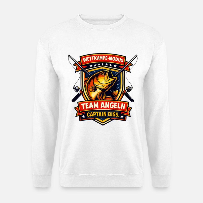 Team Fishing: Captain Bite Competition Mode - Unisex Sweatshirt - white