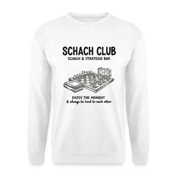Conception de stratégie pour un club d’échecs – Barre-d’échecs vintage - Sweat-shirt Unisexe - blanc - Devant