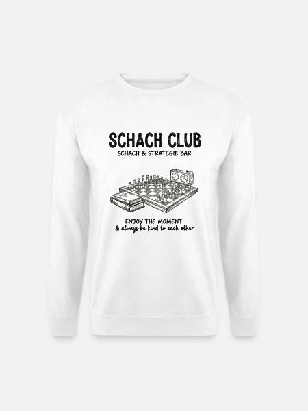 Chess Club Strategy Design – Vintage Chess Bar - Unisex Sweatshirt - white