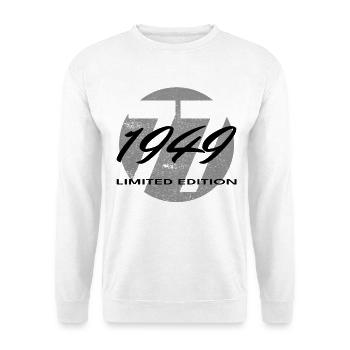 77e anniversaire 1949 cadeau pour hommes et femmes - Sweat-shirt Unisexe - blanc - Devant