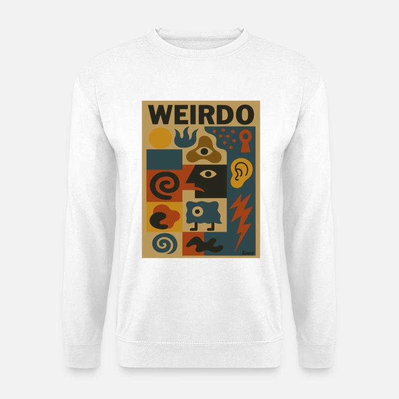 Weirdo Kaleidoskop Muster - Unisex Pullover - Weiß