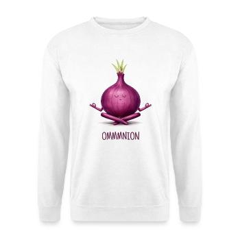 OMMMNION – Meditating Onion - Unisex Sweatshirt - white - Front