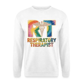 Respiratorischer Therapeut Tie-Dye - Unisex Pullover - Weiß - Vorne - Alina (178cm) & Michal (187cm)