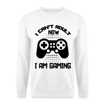 Je ne peux plus devenir adulte maintenant, je joue aux expressions drôles de gamer - Sweat-shirt Unisexe - blanc - Devant