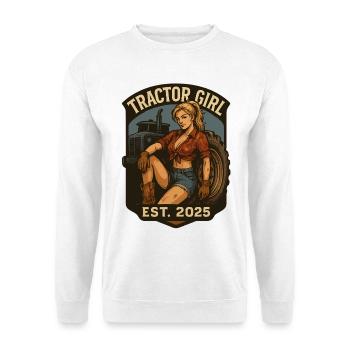 Tractor Girl Est. 2025 | Landwirtschaft - Unisex Pullover - Weiß - Vorne