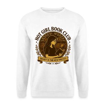 Hot Girl Book Club | Smart is Pretty - Unisex Pullover - Weiß - Vorne