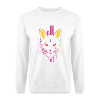 Look Steampunk Chat - Sweat-shirt Unisexe - blanc - Devant